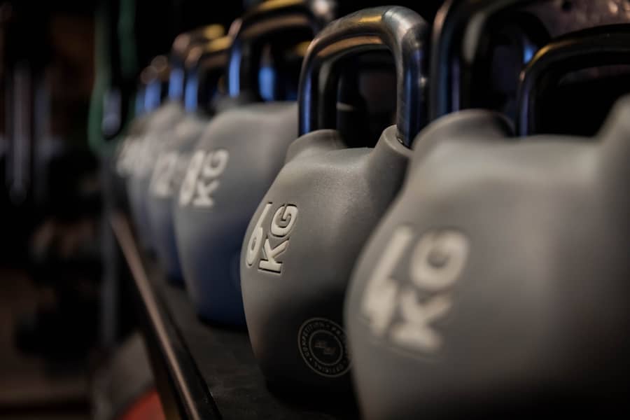 Kettlebell rack at Effortless Gym Poole